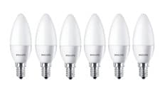 Image of Philips LED Candle 4W CorePro 25W Small Screw Warm E14 SES B35 Non Dim 6 Pack