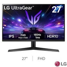Image of LG Ultragear 27 Inch Full HD 180Hz IPS Gaming Monitor, 27GS60F-B Black ** EXDisp
