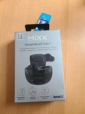 Image of Mixx Streambuds Solo 1 Black True Wireless Earbuds NEW 18hr Play Bluetooth 5.3