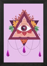 Image of All Seeing Eye Framed Wall Art Poster Canvas Print Picture