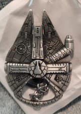 Image of Star Wars Millennium Falcon Keychain & Bottle Opener 2.5" Heavy Alloy w Ring New