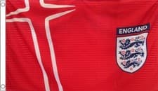 Image of ENGLAND FLAG 5' x 3' Official Red Retro Old Football Design Three Lions Flags