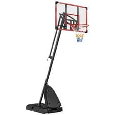 Image of SPORTNOW Adjustable Basketball Hoop w/ Weighted Base Portable on Wheels 2.4-2.9m