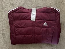 Image of Adidas Performance Essentials Down Striped Jacket, Size Medium