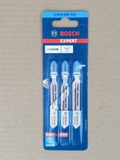 Image of BOSCH EXPERT CARBIDE T118EHM JIGSAW BLADES FOR TOUGH METAL PACK OF 3