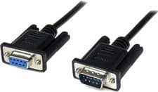 Image of StarTech.com 2 m Black DB9 RS232 Serial Null Modem Cable F/M, DB9 Male to Femal