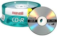 Image of Maxell 648445 CD-R 700 CD-R CD Recordable Discs 48X 700MB 80 Min Spindle 25 Pack