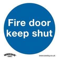 Image of Sealey Safety Sign - Fire Door Keep Shut - Rigid Plastic SS1P1