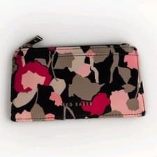 Image of Ted Baker Felixxa Retro Flood Zip Card Holder black green red pink