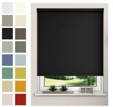 Image of NewEdgeBlinds Thermal Insulating Blackout Fabric Window Roller Blinds 170cm Drop