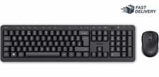 Image of Trust Ymo II Silent Wireless Keyboard and Mouse Set UK QWERTY Spill-Resistant UK