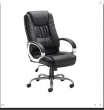 Image of Darcy Black Executive Elite Leather Look Office Chair
