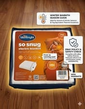 Image of Silentnight So Snug Electric Blanket - King Size - 3 Heat Settings - Energy Savi