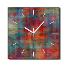 Image of Silent Clock Canvas Wall Art Image Home decor Framed Red blue Abstract 30x30