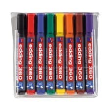 Image of Edding 360 Whiteboard Marker Bullet Tip 1.5-3Mm Assorted Colours (Pk 8) 4-360-8