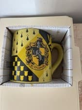 Image of Harry Potter Hufflepuff Crest Ceramic Coffee Cup Mug 14 Oz ,new