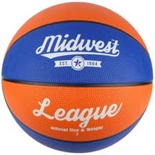 Image of Midwest League Basketball - Size 7 Blue/Orange - Brand New & Sealed