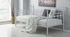 Image of Home Abigail Single Metal Bed Frame - White | metal single bed