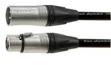 Image of Van Damme Microphone Cable Balanced Lead Male to Female XLR Neutrik Plugs Black