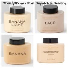 Image of Makeup Revolution Loose Baking Powder, Vegan, Super Matte Fix, Banishing Shine