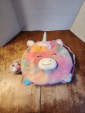 Image of NWOT! Smoochy Pals Pastel Tie Dye Unicorn Girl's Backpack & keychain Plush