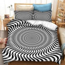 Image of 3D Duvet Cover Vertigo Stripes Bedding Set15 Custom Bedclothes Quilt Cover Decor