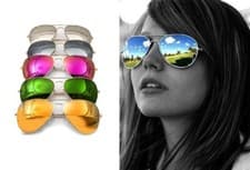 Image of Retro Aviation Pilot UV400 Aviators Sunglasses Classic Vintage Style Men Womens