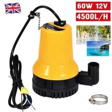 Image of 4500L/H Submersible Water Pump Clean Clear Dirty Pool Pond Flood Drain Tool 12V