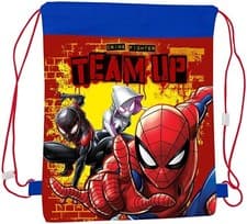 Image of Marvel Spider-Man Drawstring Bag Pull String P.E. Gym School Swimming Sport Bag