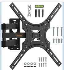 Image of VonHaus TV Wall Bracket Tilt & Swivel for 24-55" Screen 25kg, Max VESA 400x400mm
