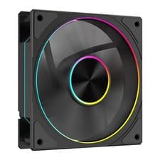 Image of 120mm Powercool Airflow 120 ARGB PWM Fan, Black, 9 Blade, Static Pressure Fan, 1