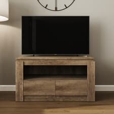 Image of Canyon Oak 2 Drawer TV Unit Grey Oak