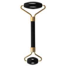 Image of Gemstone Face Jawline Roller Massager Tension Circulation Amethyst Jade Quartz