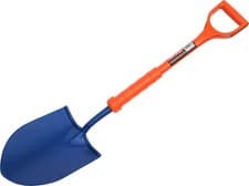 Image of Insulated Round Mouth Shovel With Carbon Steel Head And Bs Standard Shaft & Grip