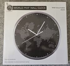 Image of Wall Mountable World Map Clock (battery powered)