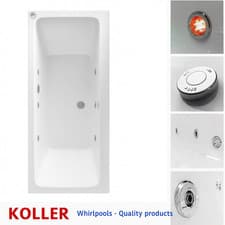 Image of Double Ended Bath Whirlpool 6-8-11 jet 1700mm 1800mm Bathroom Bath Tub Spa Jacuz
