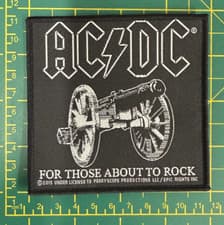 Image of AC/DC For Those About To Rock Woven Sew On Patch Officially Licensed Patch