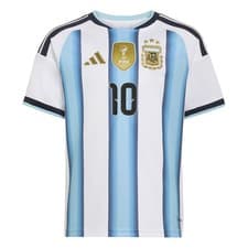 Image of adidas Kids Argentina Home Shirt Messi 2026 Juniors Short Sleeve Lightweight