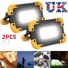 Image of 2x LED Work Light USB Rechargeable Inspection Torch Camping Lamp Security Light