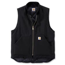Image of Carhartt 106676 Arctic Vest Black S-XL Duck Insulated Workwear Gilet Coat