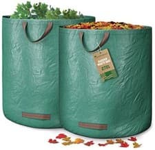 Image of 2x272/500L Heavy Duty Waterproof Large Garden Waste Bags Reusable Storage Sacks