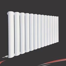 Image of Aluminium Electric Radiators Horizontal White Designer Taurus (2 Sizes)
