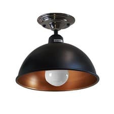 Image of Vintage Industrial Black Ceiling Light E27 Modern Metal Pendant Dome Shade Lamp