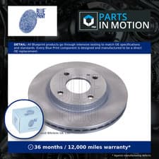 Image of 2x Brake Discs Pair Vented Front 258mm ADF124309 Blue Print Set 1523795 Quality