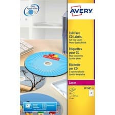 Image of Avery Zweckform L7760-25 CD Labels (A4, Pack of 50, High Gloss, 117 mm Diameter)