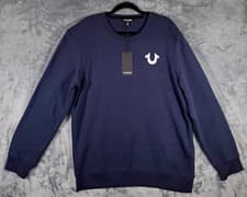 Image of True Religion Sweatshirt Men's Size XL - HS Crewneck Navy - New With Tags