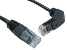 Image of RJ45 Ethernet Network LAN Cable Cat5e Right Angled Patch Lead Internet 0.5m-3m