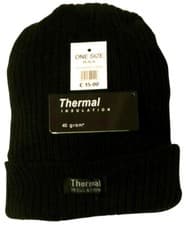 Image of Thinsulate Mens Knitted Winter Hat - Black/Grey