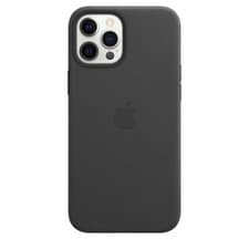 Image of Genuine / Official Apple iPhone 12 Pro Max Leather Case with MagSafe - Black