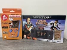 Image of Evercade EXP-R Handheld Console & Tomb Raider Collection& Data East Super Pocket